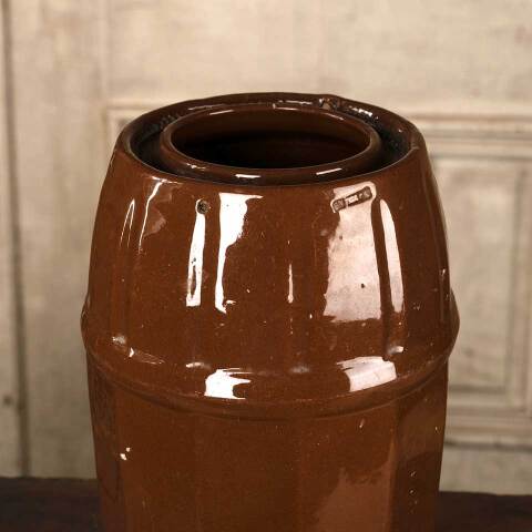 #53222 Antique Stoneware Crock Canning Storage Jar image 5