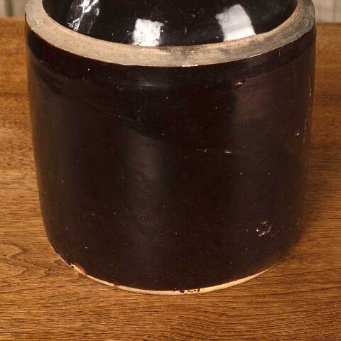 #53223 Antique Stoneware Handled Whiskey Jug image 5