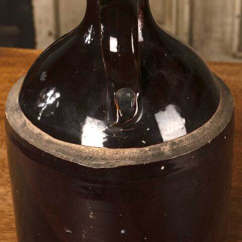 #53223 Antique Stoneware Handled Whiskey Jug image 7