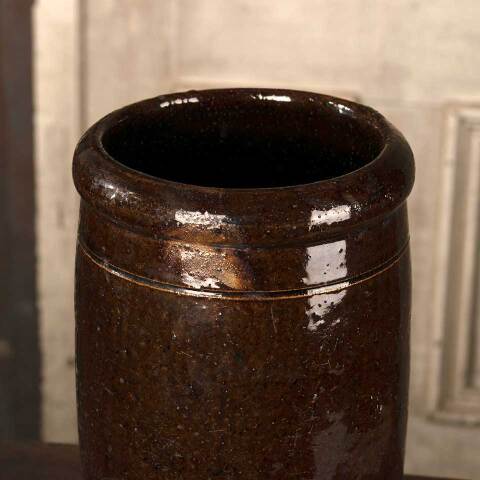 #53225 Antique Stoneware Crock Canning Storage Jar image 7