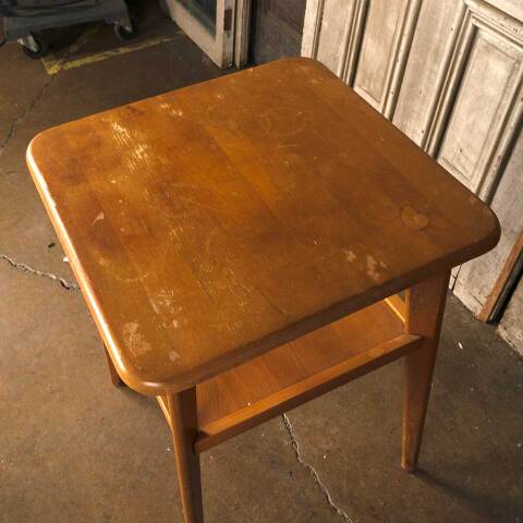 #53235 Vintage Mid Century Modern Wood End Table image 5