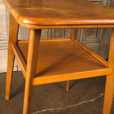 #53235 Vintage Mid Century Modern Wood End Table image 6
