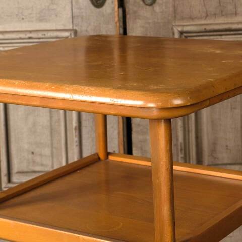 #53235 Vintage Mid Century Modern Wood End Table image 2