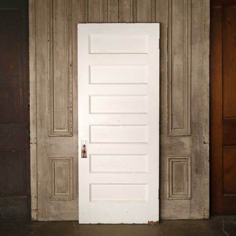 #53236 32x79 Salvaged 6 Panel Interior Wood Door image 6