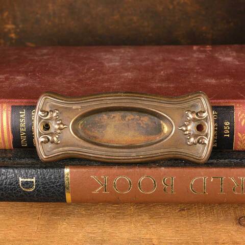 #53241 Antique Ornate Brass Window Sash Lift image 4