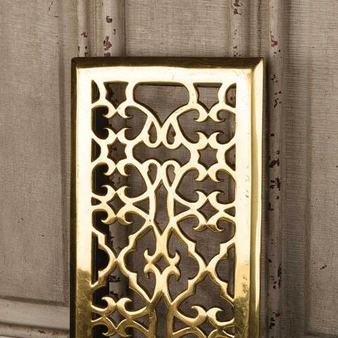 #53256 5x14 Brass Heat Grate Floor Vent Cover image 2