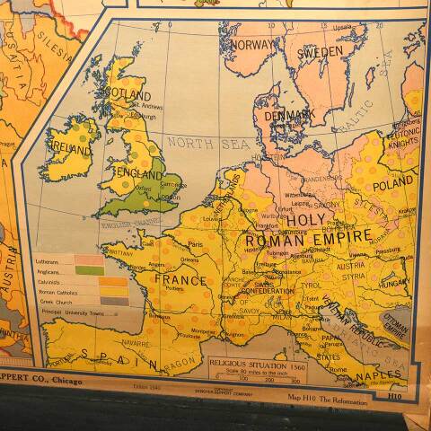 #53277 Vintage Medieval Commerce & Germany Map image 5