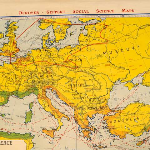 #53277 Vintage Medieval Commerce & Germany Map image 6