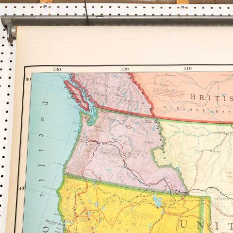 #53279 Vintage Pull-Down Map of the United States image 4