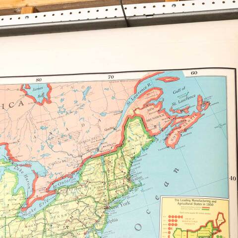 #53279 Vintage Pull-Down Map of the United States image 5