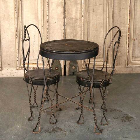 #53297 Doll Size Ice Cream Parlor Table & Chairs Set image 7