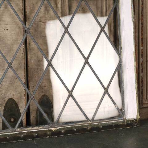 #53305 35x24 Antique Leaded Glass Window image 2