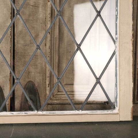 #53305 35x24 Antique Leaded Glass Window image 5