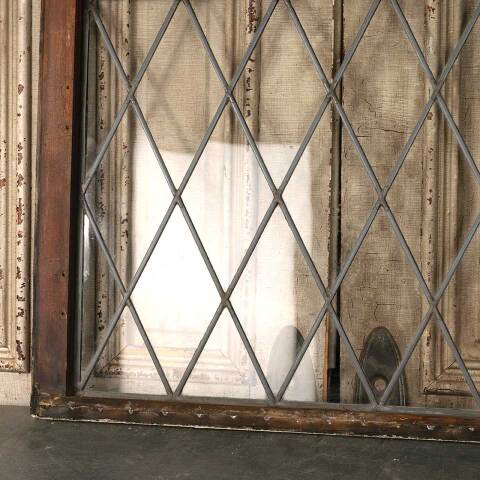 #53306 34x27 Antique Leaded Glass Window image 2