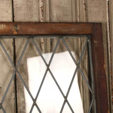 #53306 34x27 Antique Leaded Glass Window image 3