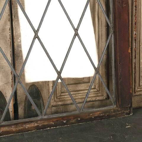 #53306 34x27 Antique Leaded Glass Window image 4