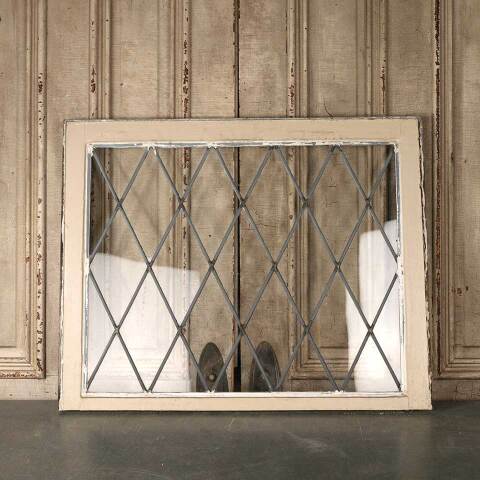 #53306 34x27 Antique Leaded Glass Window image 5