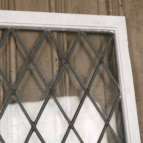 #53309 25x42 Antique Leaded Glass Cabinet Door image 3