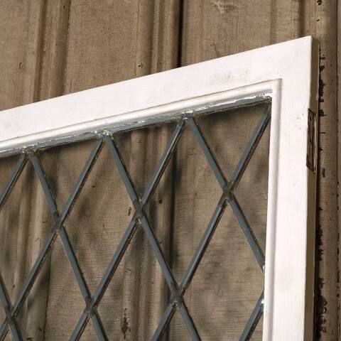 #53309 25x42 Antique Leaded Glass Cabinet Door image 5