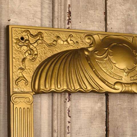 #53311 25x30 Antique Cast Iron Fireplace Surround image 2