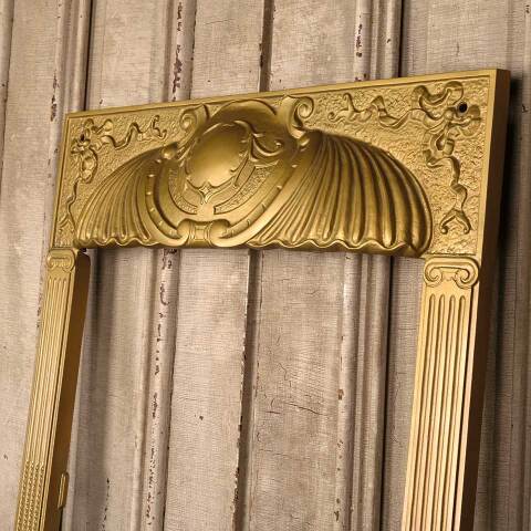 #53311 25x30 Antique Cast Iron Fireplace Surround image 4