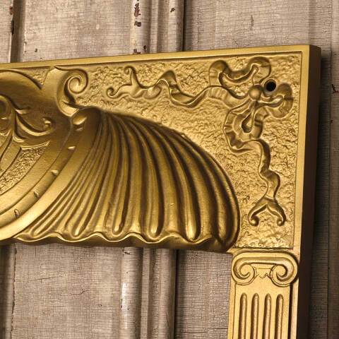 #53311 25x30 Antique Cast Iron Fireplace Surround image 3