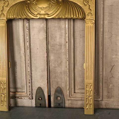 #53311 25x30 Antique Cast Iron Fireplace Surround image 6