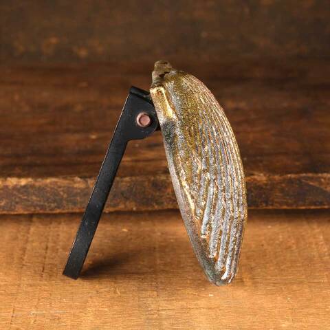 #53321 Brass Scallop Shell Doorbell Cover Hardware image 4