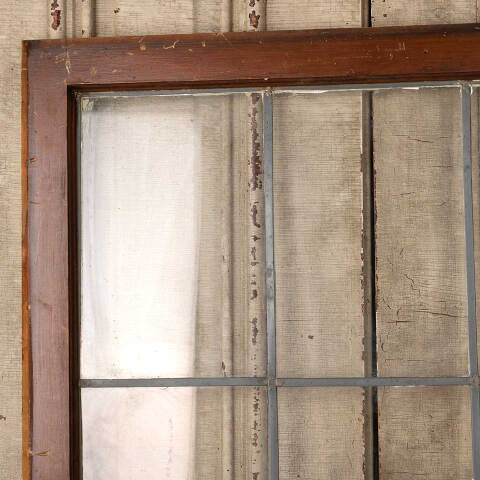#53322 30x29 Salvaged 6 Lite Leaded Glass Window image 2