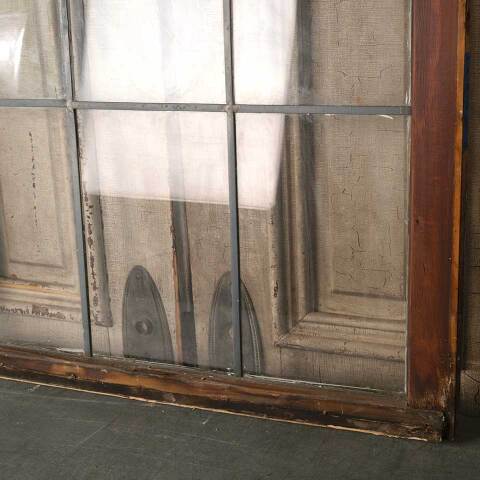 #53322 30x29 Salvaged 6 Lite Leaded Glass Window image 3