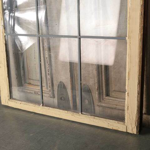 #53322 30x29 Salvaged 6 Lite Leaded Glass Window image 6