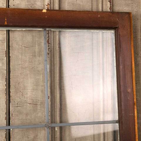 #53323 34x29 Salvaged 6 Lite Leaded Glass Window image 2