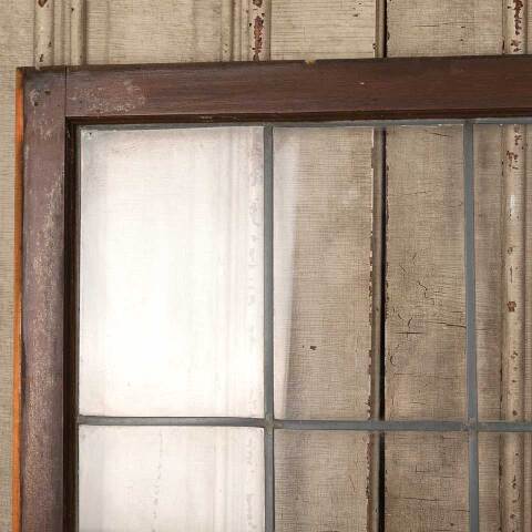 #53325 28x27 Salvaged 6 Lite Leaded Glass Window image 2