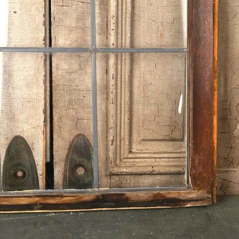 #53325 28x27 Salvaged 6 Lite Leaded Glass Window image 3
