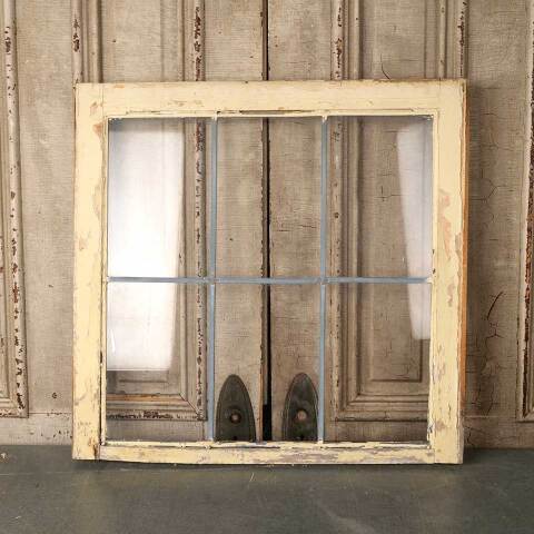 #53325 28x27 Salvaged 6 Lite Leaded Glass Window image 5