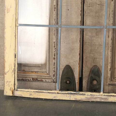#53325 28x27 Salvaged 6 Lite Leaded Glass Window image 6