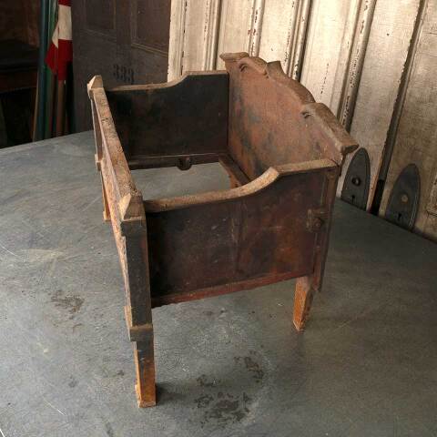 #53333 Antique Cast Iron Fireplace Log Holder Basket image 7