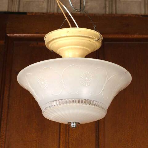 #53338 Vintage Single Bulb Flush Mount Light Fixture image 2