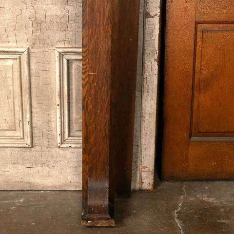 #53342 59x69 Salvaged Antique Oak Fireplace Mantel image 6