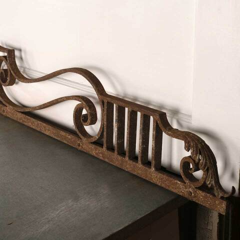 #53348 Antique Wrought Iron Ornamental Pediment image 5