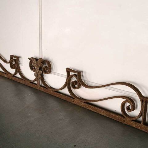 #53348 Antique Wrought Iron Ornamental Pediment image 6