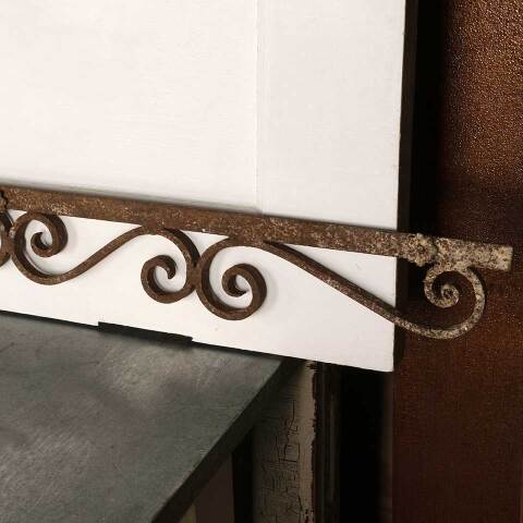 #53349 Antique Wrought Iron Ornamental Pediment image 8