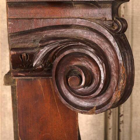 #53360 Antique Interior Fluted Wood Column Pilaster image 6