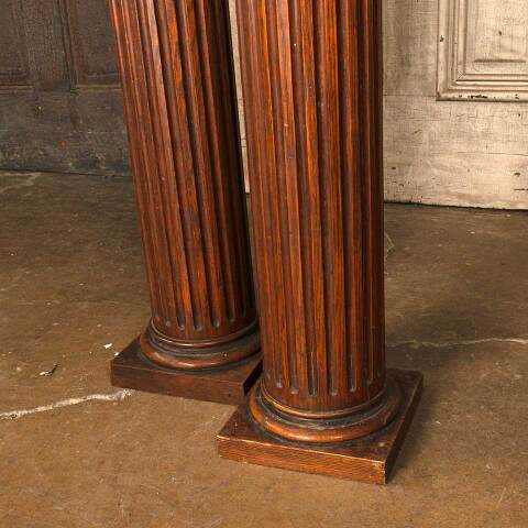 #53361 Antique Fluted Tapered Oak Interior Columns image 8