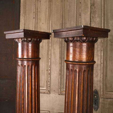 #53361 Antique Fluted Tapered Oak Interior Columns image 7