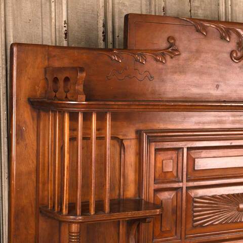 #53363 Antique Wood Fireplace Overmantel Shelf image 2