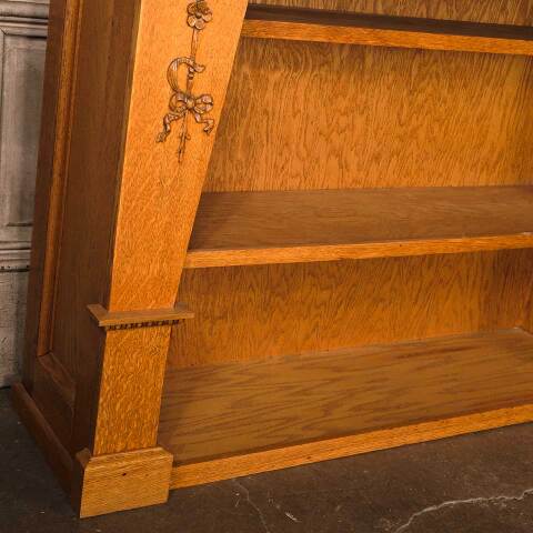 #53365 50x46 Handcrafted Oak Back Bar Cabinet image 3