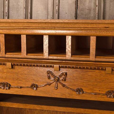 #53365 50x46 Handcrafted Oak Back Bar Cabinet image 4