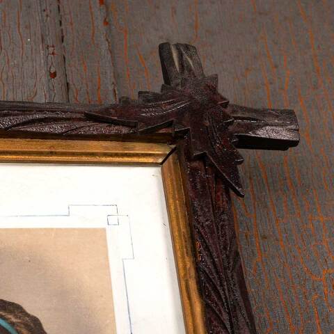 #53392 Antique Illustration in Carved Wood Frame image 3