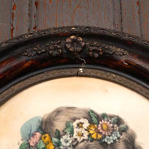 #53399 Antique Currier & Ives Framed SPRING Print image 4